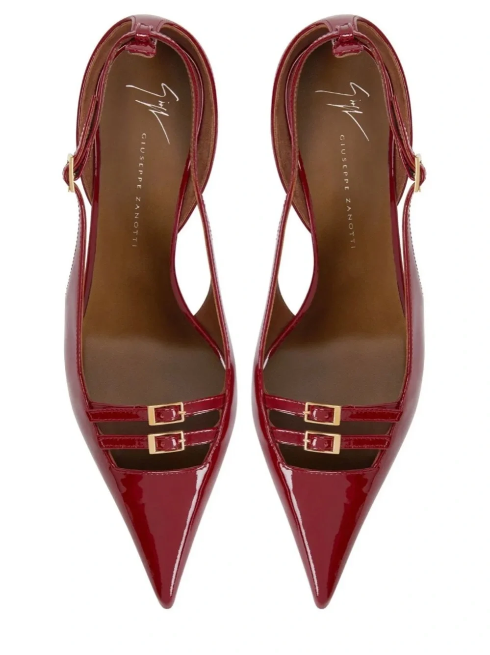 New Giuseppe Zanotti 50mm red leather heeled pumps Size 39 US 8.5